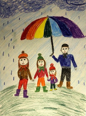 Рисунок семьи детский