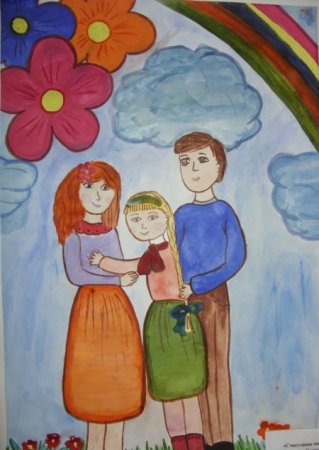 Детские рисунки семьи