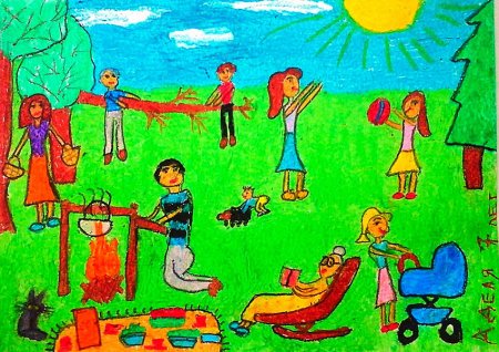 Рисунки детей на тему моя семья