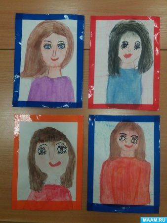 Конкурс рисунков портрет мамы