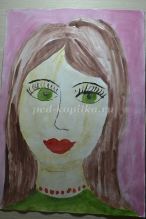 Портрет мамы старшая группа