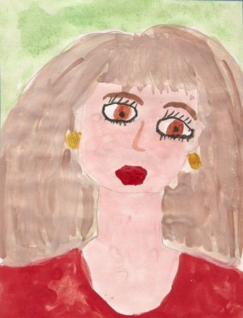 Портрет мамы красками