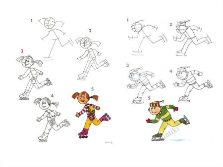 Схема рисования человека для детей