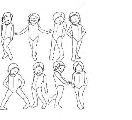 Фигуры детей в движении