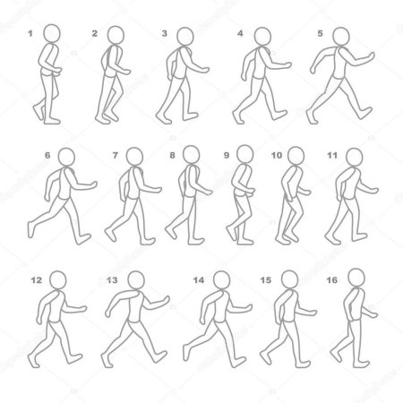 Фигуры детей в движении