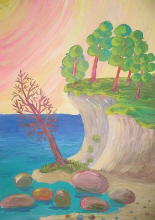 Рисуем берег