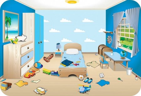 Детская комната раскраска