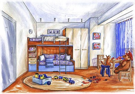 Детская комната мультяшная