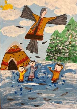 Рисунок по сказке Кукушка
