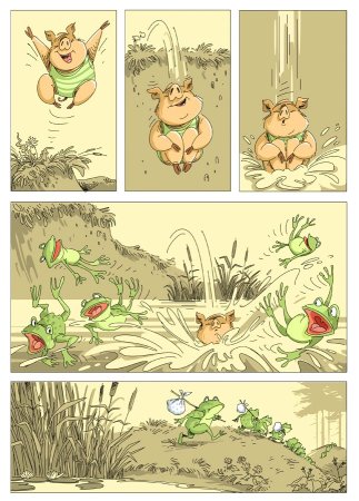 Простые детские комиксы