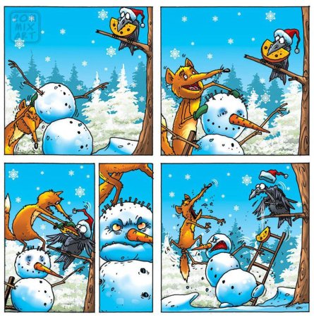 Новогодний комикс для детей