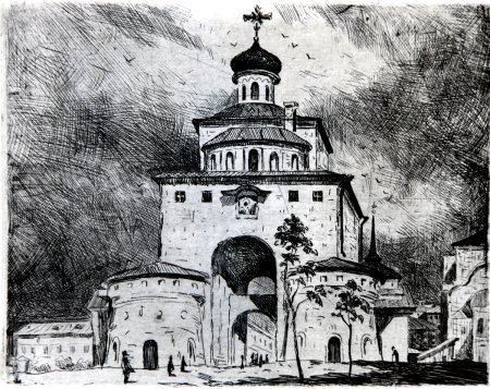 Владимир золотые ворота рисунок Владимир