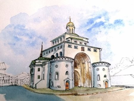 Золотые ворота во Владимире отмывка