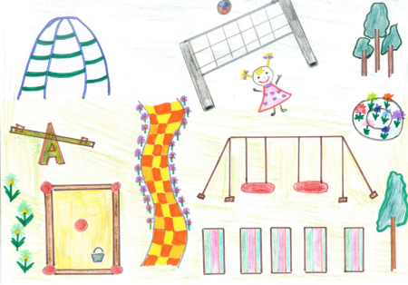 Раскраски детские площадки