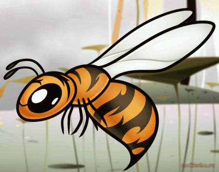 Оса рисунок