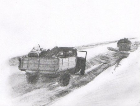Дорога жизни блокадного Ленинграда рисунки