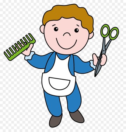 Парикмахер для детей без фона