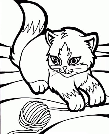 Раскраска. Котики