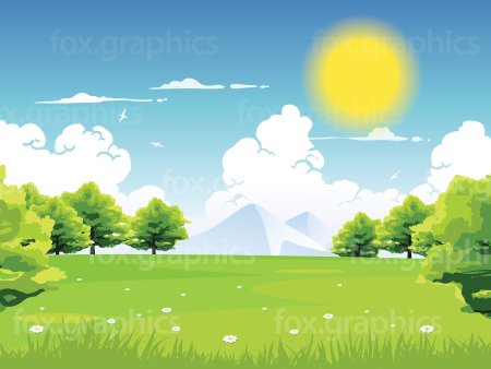 Векторный пейзаж детский