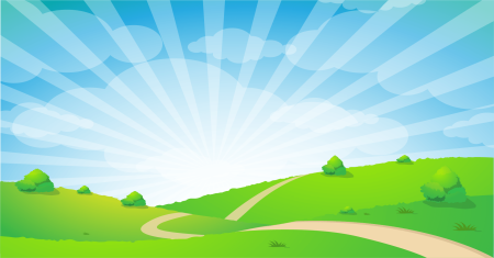 Поляна небо мультяшное