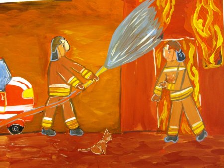 Пожарный рисунок