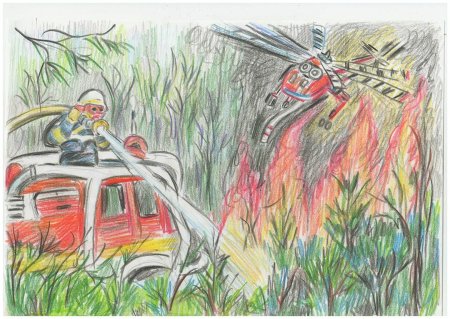 Рисунок на тему пожарник