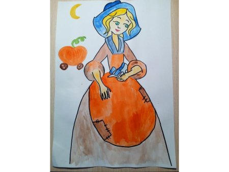 Золушка детские рисунки