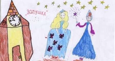 Золушка детские рисунки