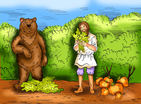 Рисунок к сказке вершки и корешки