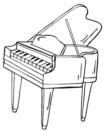 Шаблон музыкальные инструменты рояль