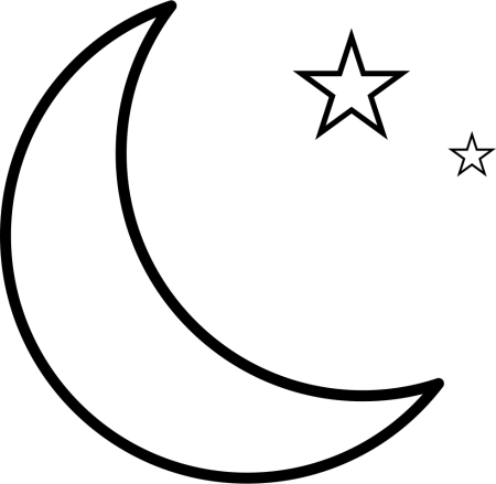 Луна и звезды детский рисунок (49 фото)