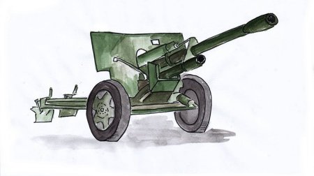 Противотанковая пушка ЗИС-2 рисунок