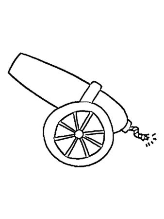 Пушка раскраска