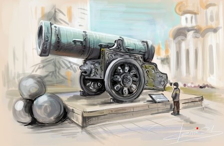 Царь пушка вектор