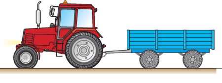 ЮМЗ 2621 С телегой