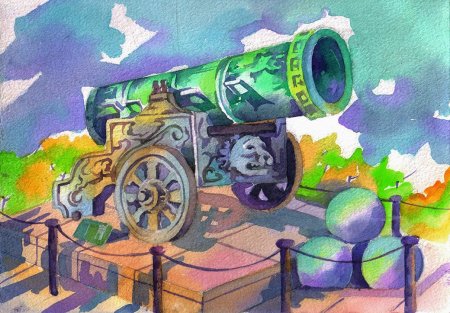 Царь пушка Москва рисунок