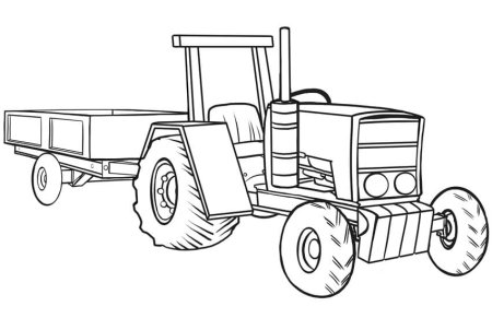 Детский рисунок трактор с прицепом (40 фото)