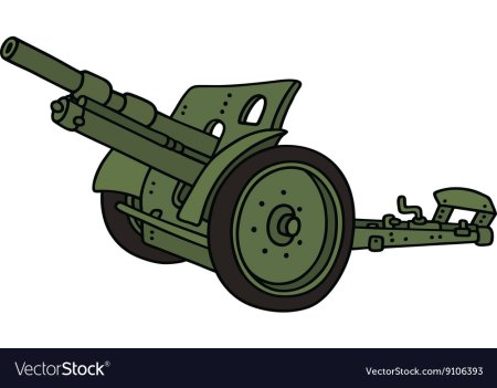 Артиллерийская пушка вектор