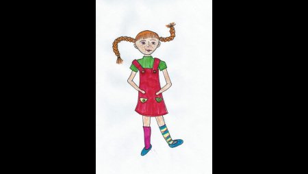 Пеппи длинный чулок рисунок