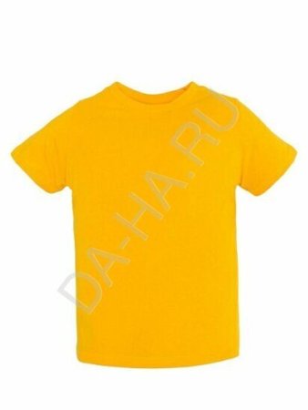 Футболка детская желтая однотонная