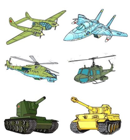 Иллюстрации военной техники для детского сада