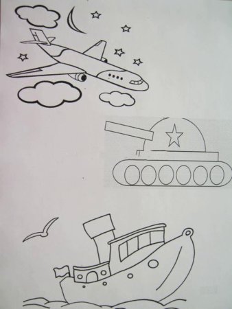 Детский рисунок танк и самолет (53 фото)