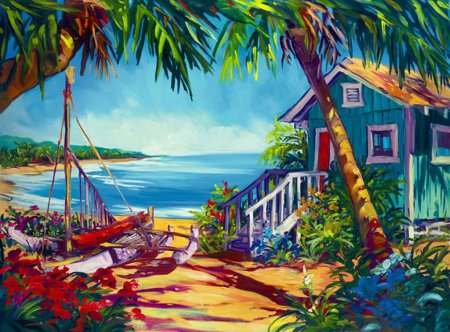 Картина домик у моря