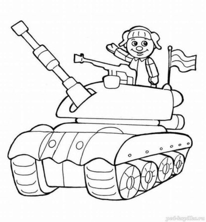 Танкист рисунок детский