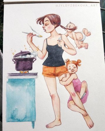 Мама мультяшный