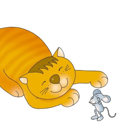 Кошка и мышка рисунок
