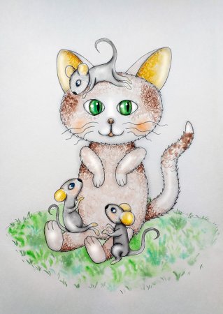 Котик и мышь