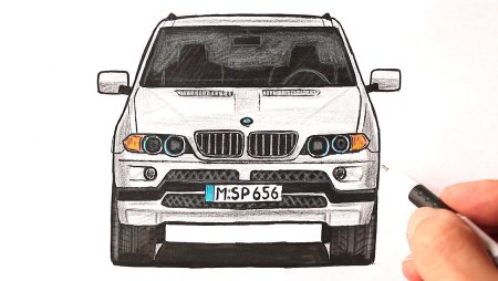 Машина BMW x7 risovat