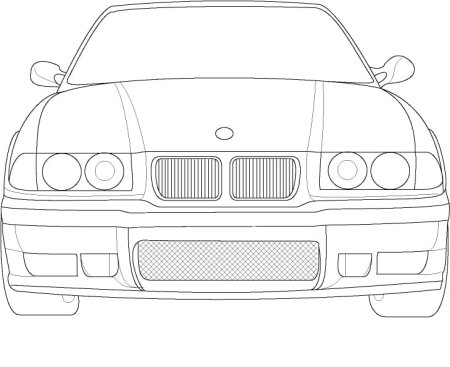 Раскраска BMW m3 GTR