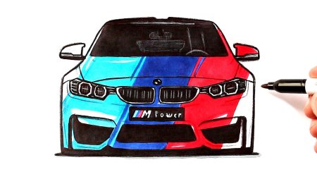 BMW m5 рисоваться